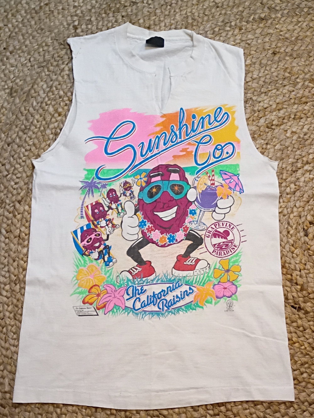 1987 The California Raisins Reworked Graphic Design Tshirts Size Large